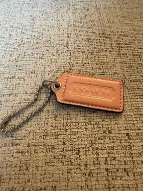 Coach Blush Liquid Leather with silver ball chain Tag 2.5